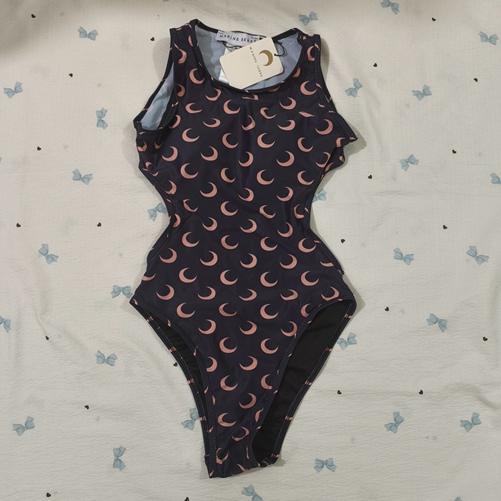 Marine Serre Crescent Moon Pattern Swimsuit